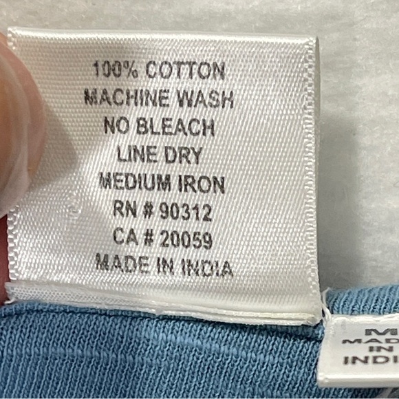 Parsley & Sage Blue Cotton Floral Embroidered Top 3/4 Sleeves Boho - Picture 4 of 4